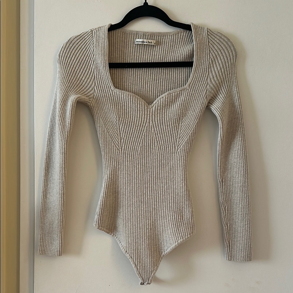 Abercrombie long sleeve knit bodysuit